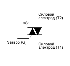 Символ симистора на схемах