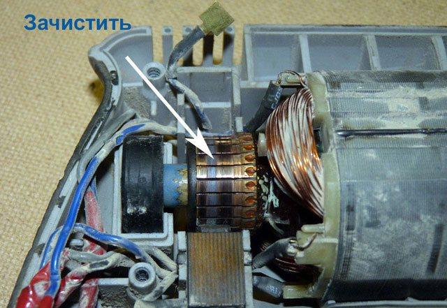 Сильное искрение щеток двигателя электроинструмента Причина