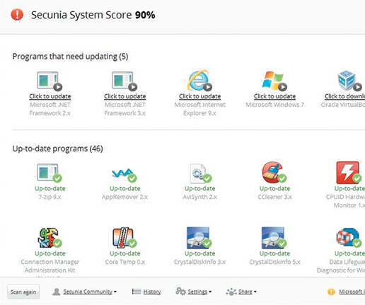 Обновление системы Бесплатный инструмент Personal Software Inspector позволяет обновить все программы, установленные на компьютере