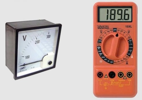 Аналоговое и цифровое измерение напряжения