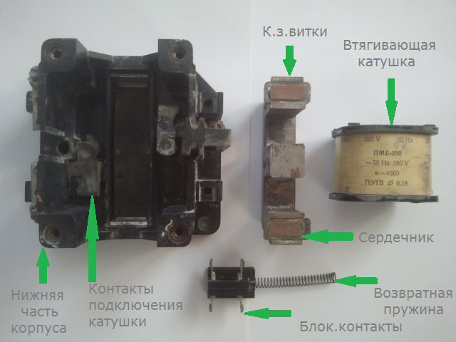 конструкция контактора